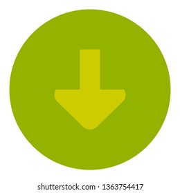 Download icon - vector download button, downloading sign symbol