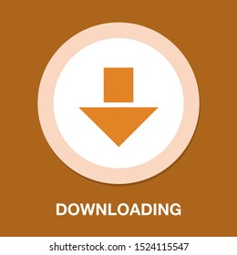 Download icon - vector download button, downloading sign symbol 