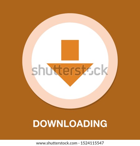 Download icon - vector download button, downloading sign symbol 