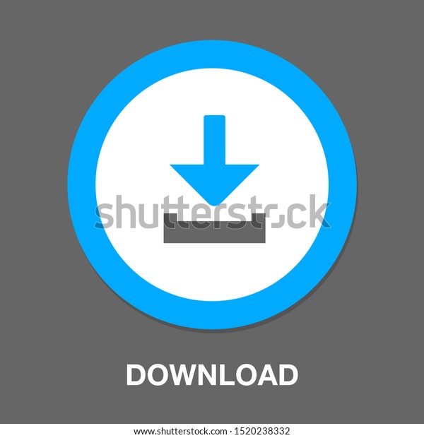 ダウンロードアイコン ベクター画像ダウンロードボタン ダウンロード記号 のベクター画像素材 ロイヤリティフリー