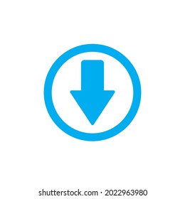 Download Icon. Vector Download Button. Sign symbol downloading with White Background