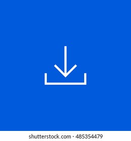 Download icon vector, clip art. Also useful as logo, web UI element, symbol, graphic image, silhouette and illustration.