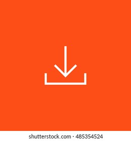 Download icon vector, clip art. Also useful as logo, web UI element, symbol, graphic image, silhouette and illustration.