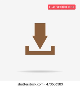 Download icon. Vector concept illustration for design.
