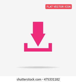Download icon. Vector concept illustration for design.