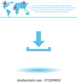 Download  icon. Vector design. 