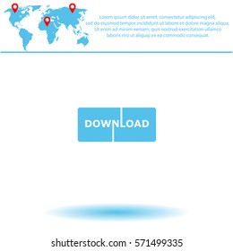 Download  icon. Vector design. 