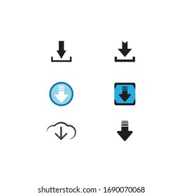 Download icon vector design template set