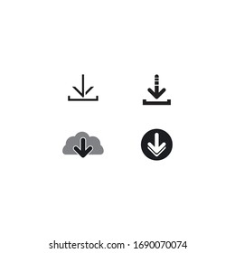 Download icon vector design template set
