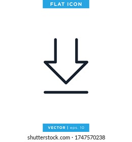 Download Icon Vector Design Template. Editable Stroke