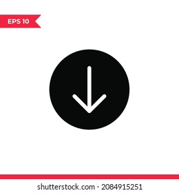 Descargar vector de icono Signo de flecha abajo