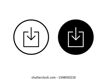 Download icon vector. Downloading vector icon