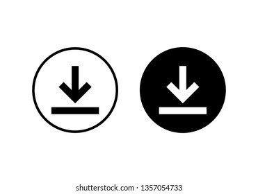 Download icon vector. Downloading vector icon