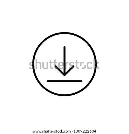 Download icon vector. Downloading vector icon