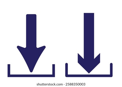 Download icon vector. Downloading vector icon. Flat style. Vector illustration