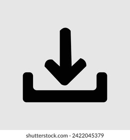 Download icon vector. Downloading sign. Vector illustration. Eps file 77.