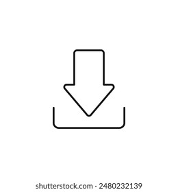 Download icon vector. EPS 10 editable vector