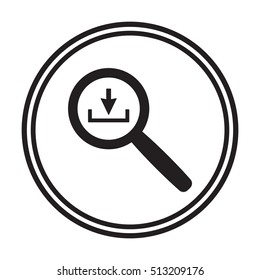 Download icon, vector. Flat design.