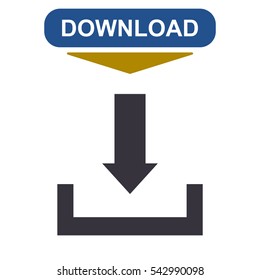 Download Icon Vector flat design style