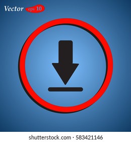 Download Icon vector flat design
