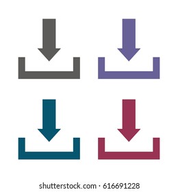 Download Icon Vector flat design style