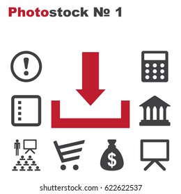 Download Icon Vector flat design style