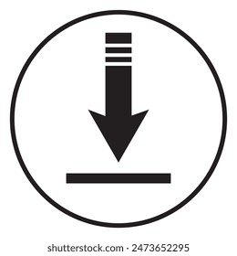 Download icon vector. Flat illustration download vector icon for web site app isolated on the white background. vector illustration.