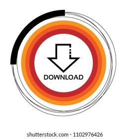 download icon, vector illustration
