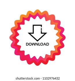 download icon, vector illustration