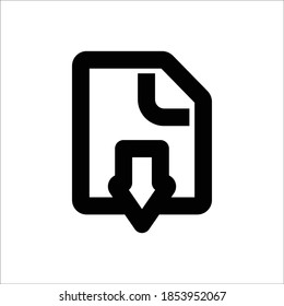 Icono de descarga - Ilustración vectorial .