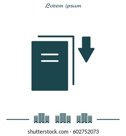 Download icon. vector illustration
