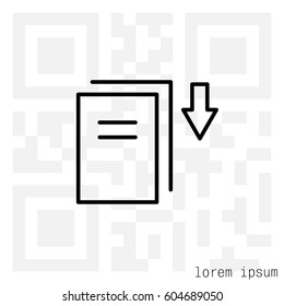 Download icon. vector illustration 