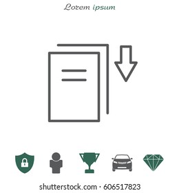 Download icon. vector illustration 