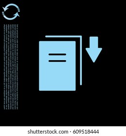 Download icon. vector illustration