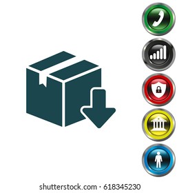 Download icon. vector illustration