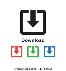 Download icon vector illustration.