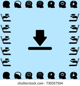 Download icon, vector illustration