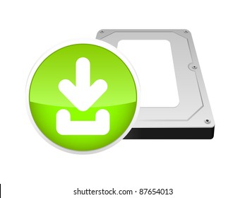 Download icon. Vector illustration.