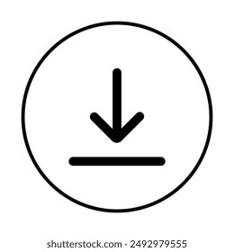 Download icon vector illustration, file download symbol isolated, Software download icon, upload icon, Set of download icons as template for design of web page, site or mobile app.