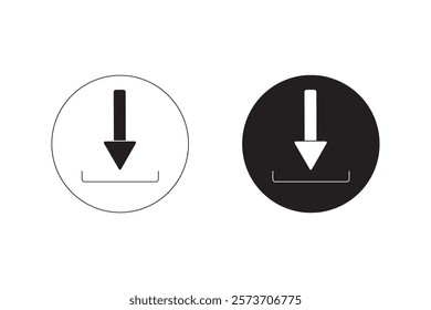 Download icon vector illustration, file download symbol isolated, Software download icon, download icons as template for design of web page, site or mobile app.