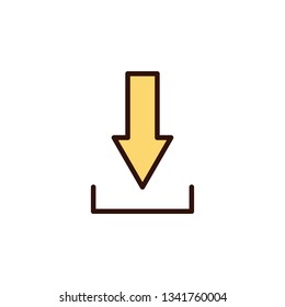 Download Icon Vector Illustration in Filled Style for Any Purpose