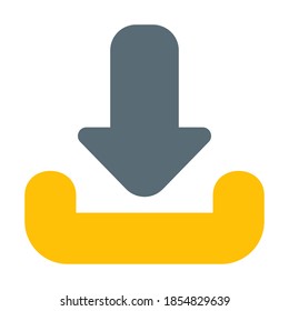 Download icon vector illustration in flat style for any projects, use for website mobile app presentation