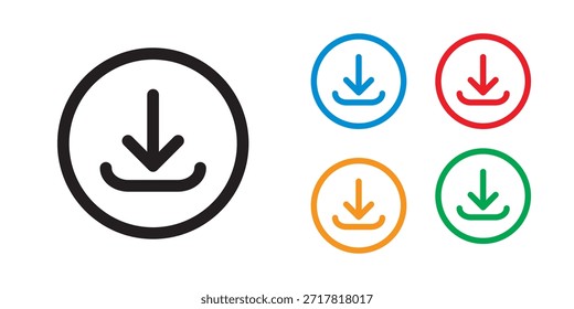 Icono de Descarga. Ilustración vectorial de Vector plano icono de Descarga. Signo de Vector plano mínimo.