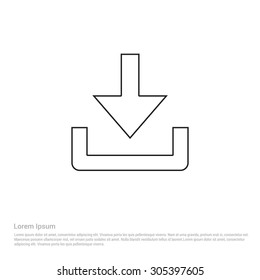 Download icon. Vector Illustration. Flat pictogram icon