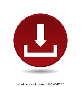 Download icon, vector illustration. Flat design style