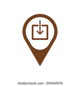   Download  icon, vector illustration. Flat design  