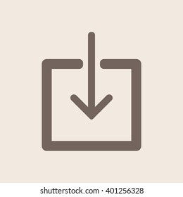   Download  icon, vector illustration. Flat design  