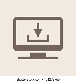 Download   icon, vector illustration. Flat design style