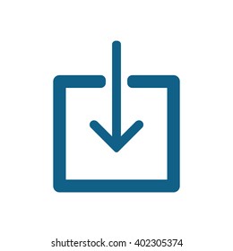   Download  icon, vector illustration. Flat design  