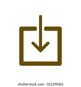   Download  icon, vector illustration. Flat design style